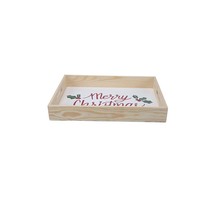 Plateau en bois non fini personnalisé, plateau de service rectangulaire en bois décoratif pour la décoration de la maison avec logo
