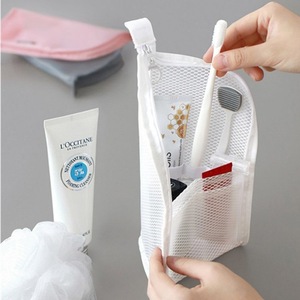 Xinzao Travel <b>Toiletry</b> Bag With Zipper Hook Type Portable Makeup <b>Storage</b> For Trip Rectangle Shape Gray Pink Purple Blue Off - Product Image 1