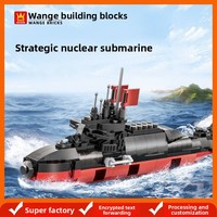 Bloques de Construcción Educativos de Plástico ABS, Partículas Pequeñas, Compatibles con el Submarino Nuclear Estratégico del Océano, Guerra Mundial