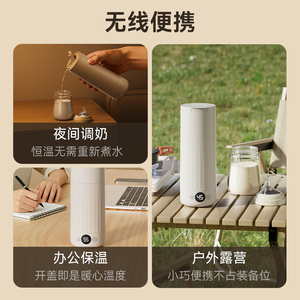 Tasse chauffante compacte 600 ml, bouteille isotherme légère 300 W <span class=keywords><strong>avec</strong></span> adaptateur de tension pour <span class=keywords><strong>voyage</strong></span>, déplacement professionnel, <span class=keywords><strong>vol</strong></span>, avion - Product Image 4