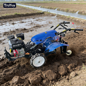Motoculteur rotatif 4x4 performant, idéal pour les opérations de retournement des sols de rizières, des champs boueux et des zones humides. - Product Image 2