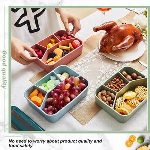 Lonchera Bento de Silicona de Grado Alimenticio, Libre de BPA, Ecológica, para Niños, Almacenamiento de Refrigerios, Hermética, Portátil, Apta para Microondas, Grande - Product Image 4