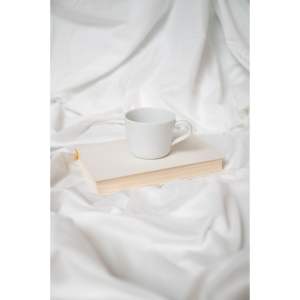 Juego de sábanas dobles hipoalergénicas de 4 piezas DB Omne Sleep, sábanas ajustadas y planas de bambú blanco - Product Image 2