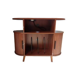 Popolare Supporto per Giradischi in Stile Retrò con Organizzatore e Scaffale per Vinili e <span class=keywords><strong>CD</strong></span> - Product Image 4