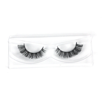 HITOMI QL152 Faux cils russes en vison synthétique 13mm D C pour extensions ailées Wink, cils 3D faits à la main noirs