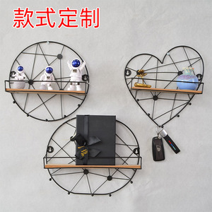 Wall-mounted Storage Rack Black Wire Polygon Shape Minimalist Design For Bathroom Living Room <b>Bedroom</b> Decorative <b>Shelf</b> - Product Image 3