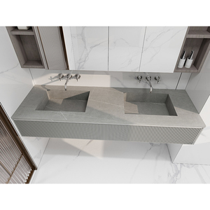 Carrelage en pierre frittée moderne de luxe, résistant aux acides, antidérapant, finition mate pour salon, chambre, hall, escalier, salle à manger extérieure - Product Image 3