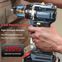 Nouvelle perceuse sans fil sans balais 16,8 V 1,5 Ah, petite perceuse industrielle professionnelle de type « canon en acier » avec mandrin auto-serrant 1/2 pour la construction