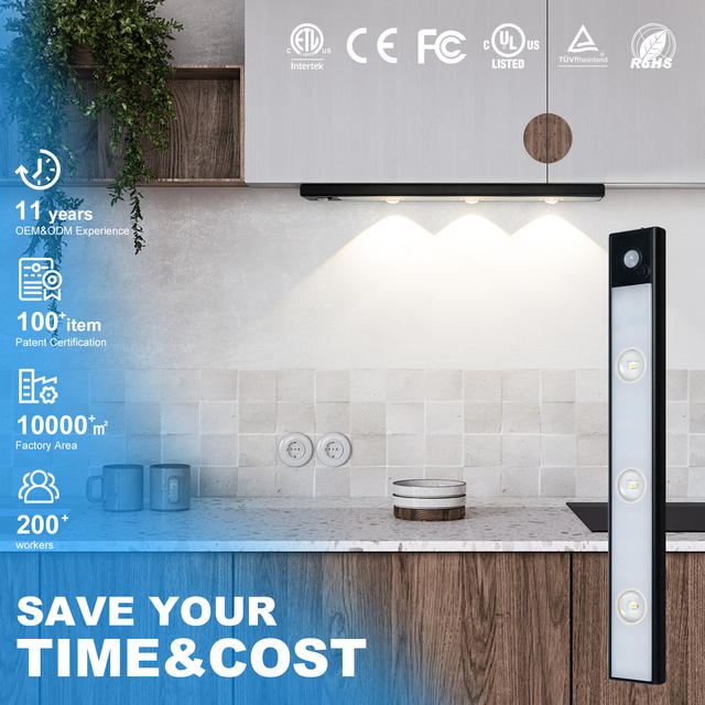 Rechargeable Motion Sensor Light Indoor Battery Cabinet Closet Light Motion Sensor Wireless Led Night Light