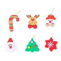 Accessoires de décoration pour arbre de Noël, ornements sur le thème de Noël, 6 pièces par paquet