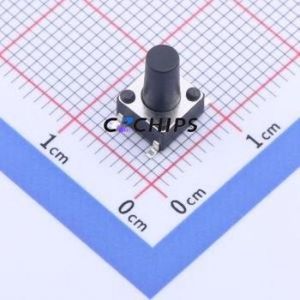 YTS1R0032MBG00 Tactile Switch SMD,6x6mm Switch Single Pole Single Throw Round Button 2.5N Vertical Mount - Product Image 1