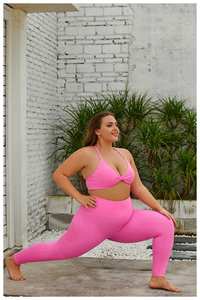 <span class=keywords><strong>Tuta</strong></span> da Yoga Casual da <span class=keywords><strong>donna</strong></span> all'ingrosso taglie forti con elastico alto a vita alta <span class=keywords><strong>aderente</strong></span> nuda ad asciugatura rapida per maglieria - Product Image 5