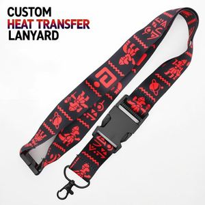 Low Moq Safety Buckle Neck Strap Gaming Robot Pattern Keychain Lanyard Logo Custom Wide Quick Release Lanyards - Product Image 1