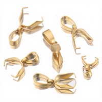 Bélières de pincement en acier inoxydable Clip de pincement Bail Fermoir Dangle Charme Perle Pendentif Connecteur Fabrication