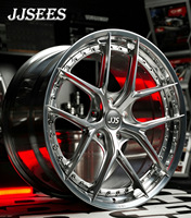 JJSEES Jantes de voiture en alliage d'aluminium brossé forgé sur mesure 18-24 pouces 5x112-5x130 pour BMW E46 E90 F30 F10