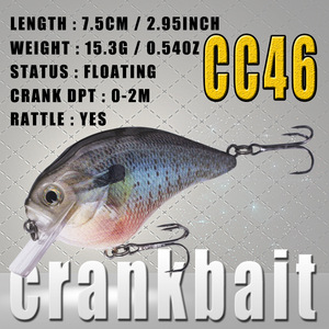15,3G roca flotante grasa señuelo cebo 7,5 cm pesca de lubina Crankbait plástico simulación transfronteriza para pesca de fondo de Lago - Product Image 2