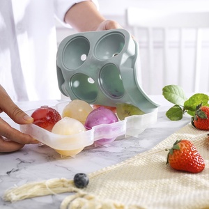 Boule de glace Flexible à 6 cavités, moule en Silicone, <span class=keywords><strong>bac</strong></span> à glaçons avec couvercle - Product Image 4