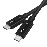 Compatible Thunderbolt 40Gbps 8K @ 60Hz 100W PD Charge rapide Type-C Male-to-Male 4-Cable Dock pour GPU Electronics