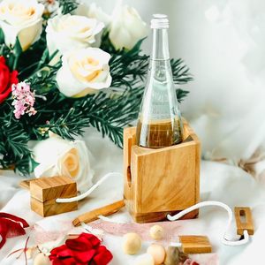 <span class=keywords><strong>Bottiglia</strong></span> di <span class=keywords><strong>vino</strong></span> Puzzle stimolante portabottiglie in legno 3D e giochi di Puzzle di blocco adulti stoccaggio funzionale regali ideali per gli amanti del Puzzle - Product Image 3