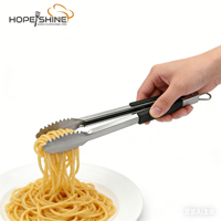 Pinces à nourriture en acier inoxydable de 16 pouces pour barbecue en plein air avec poignée antidérapante en TPR, outils de cuisine pour griller et servir des pâtes