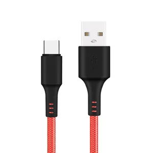 热销USB电缆套装管包设计显示快速充电微型C型电缆适用于iPhone和Android