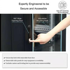 <span class=keywords><strong>Armoire</strong></span> <span class=keywords><strong>serveur</strong></span> sur pied 19 pouces 18U 24U 27U 32U 42U 47U 600x800mm avec porte en verre trempé et ventilateur de refroidissement pour intérieur - Product Image 4