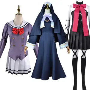 Anime fidanzate Kiss Kisara holygraal Sharon Cosplay Costume Dress Nun Uniform gonna Suit copricapo Halloween Party Girls Women