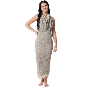 ผ้าซิ่นพิมพ์ลายบล็อกด้วยมือสุดพิเศษสำหรับผู้หญิง ผ้าคลุมบิกินี่น้ำหนักเบา เหมาะสำหรับใส่ไปเที่ยวทะเลและรีสอร์ทในช่วงฤดูร้อน - Product Image 1