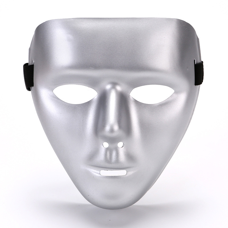 Eco-friendly pvc-hommes (argent)-masque de danse de rue