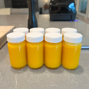 En Stock 60ml 2oz Glass Wellness Shot con tapa para líquido Mini tarro de boca ancha Reutilizable Pequeñas botellas de jugo de jengibre transparente - Product Image 2