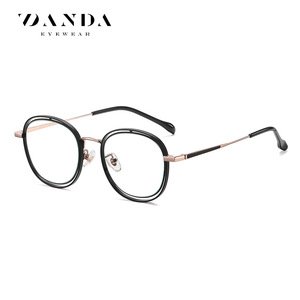Lunettes Danda Eyewear JS8602 rondes à monture intégrale anti-lumière bleue unisexe, monture en métal légère - Product Image 5