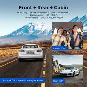 AZDOME M560 1080P Cámara de Coche DVR de 3 Canales y 4 Pulgadas, Gran Angular HD, Conexión WIFI con Teléfono Móvil, Monitoreo de Estacionamiento, Conducción - Product Image 5