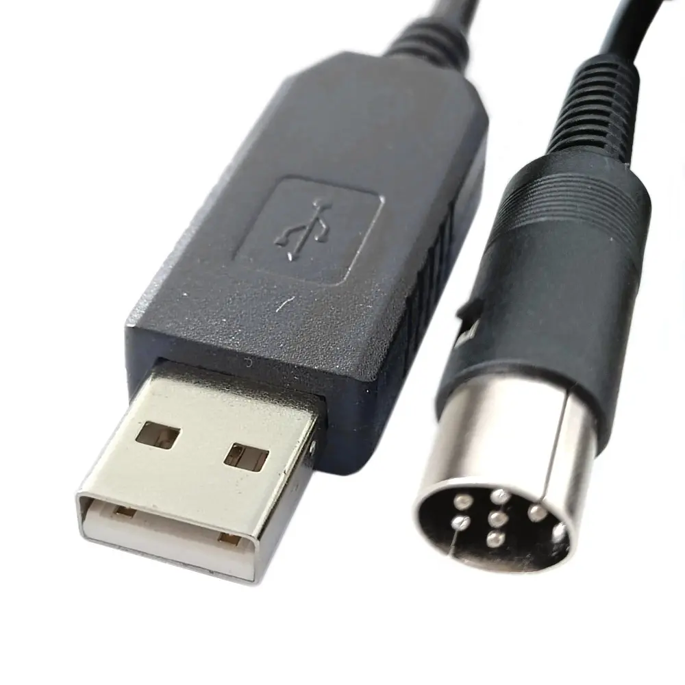 USB ל-DIN 6 פינים עבור Kenwood TS-450 TS790 HF ערוץ מקלט ערוץ כבל הגדרת IF-232C