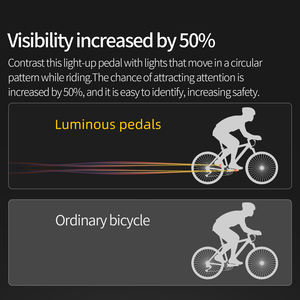 <span class=keywords><strong>Pedales</strong></span> de plataforma de bicicleta antideslizantes <span class=keywords><strong>ligeros</strong></span> Pedal de bicicleta eléctrica antideslizante y duradero Bicicletas para adultos y <span class=keywords><strong>pedales</strong></span> de luz de colores para bicicleta MTB - Product Image 5