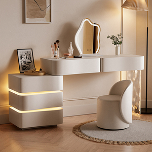 Ánh Sáng Sang Trọng Nhỏ Loại Căn Hộ Acrylic Kính Thiên Văn Trang Điểm Bảng Thông Minh Sáng Rắn Gỗ Bàn Trang Điểm Hc736 - Product Image 1