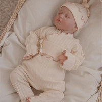 Vêtements pour bébés filles nouveau-nés personnalisés pour l'automne, ensemble de vêtements à manches longues pour tout-petits garçons, pyjama en coton tendance pour nourrissons