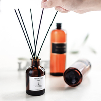 100ml 3.3oz bouteille en verre de luxe diffuseur de bâton de roseau parfum de maison arôme huiles de parfum diffuseur de roseau avec bouchon