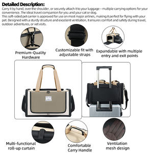 Evcil Hayvan Taşıma Çantası Ağır Hizmet Tipi Yüksek Kaliteli Dayanıklı Genişletilebilir Havayolu Onaylı Kedi Çantası Evcil Hayvan Kafesleri Seyahat İçin Taşıyıcı - Product Image 4