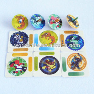 Tarjeta de juego PP, regalo promocional, Tazo de plástico DIY para niños con diseño de comida de serpiente - Product Image 1