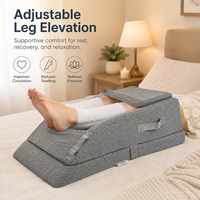 Coussin ergonomique réglable pour l'élévation des jambes, OEM, avec mousse à mémoire de forme et gel rafraîchissant, gonflable et antibactérien, pour le soutien des jambes et des pieds