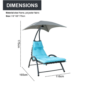 Chaise longue d'extérieur en acier Chaise longue <span class=keywords><strong>de</strong></span> plage Chaise longue <span class=keywords><strong>de</strong></span> piscine avec auvent - Product Image 4