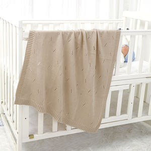 ผ้าห่มอะคริลิคสำหรับเด็กทารกผ้าห่มที่นอน<span class=keywords><strong>สี</strong></span>ทึบแบบถักแบบพกพาปรับแต่งได้ - Product Image 6