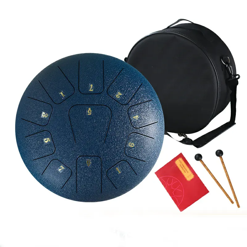 Mini Percussion Steel Tongue Drum 12 Inch 13 Musical Instruments For Kids Handpan Percussion With Bulge