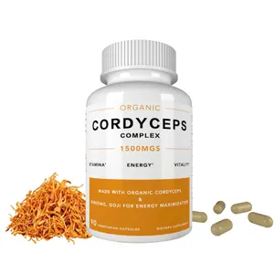 Cápsulas de extrato de <span class=keywords><strong>Cordyceps</strong></span> Militaris cápsulas de cogumelo macio de Caterpillar chinês cápsulas de <span class=keywords><strong>Cordyceps</strong></span> Sinensis - Product Image 1