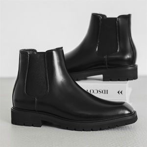 Botas de Tobillo para Mujer de Estilo Británico de Calidad Perfecta, Zapatos Casuales Negros para Hombre, Botas Chelsea - Product Image 1