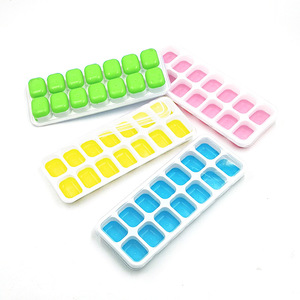Silicone Ice Cube Tray 14 Compartment Square Mold With Lid Easy To Demold For Homemade Ice Cubes - Product Image 1