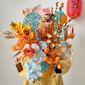 Trang trí năm mới của Trung Quốc với cành liễu Đỏ treo đồ trang trí năm mới 2026 vàng may mắn cắm hoa - Product Image 6