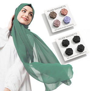 Wholesale of Fashion <strong>Scarf</strong> Magnetic Buckles, Shawl Buckles <strong>with</strong> Relief Patterns, Hijab <strong>Magnets</strong> Strong Magnetism Hijab <strong>Magnets</strong> - Product Image 2