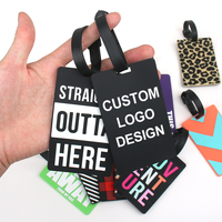 Étiquette à bagages personnalisée en silicone, étiquette à bagages de voyage en PVC souple en caoutchouc, logo personnalisé, accessoires de bagages promotionnels