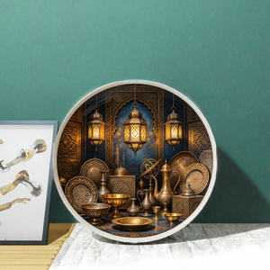 Service de table personnalisé en porcelaine de style <span class=keywords><strong>Mamluk</strong></span>, vaisselle en céramique de luxe plaquée or, personnalisable - Product Image 3